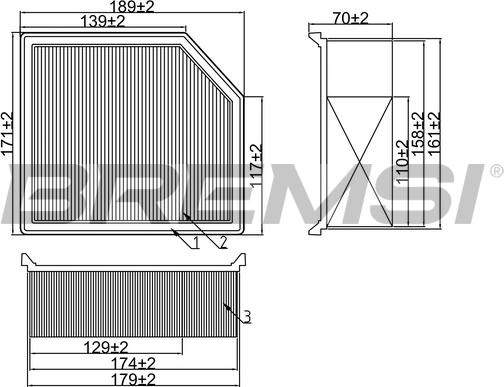 Bremsi FA2321 - Filtro aria autozon.pro