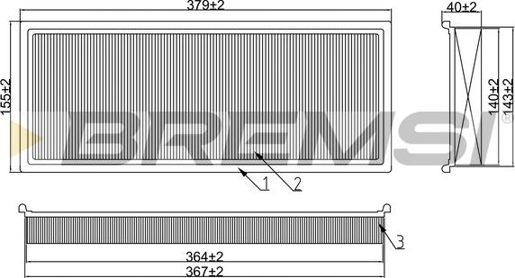 Bremsi FA2323 - Filtro aria autozon.pro