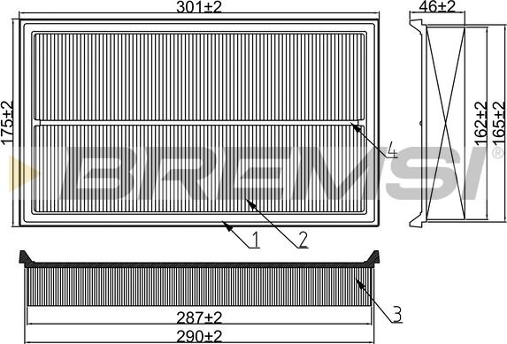 Bremsi FA2297 - Filtro aria autozon.pro