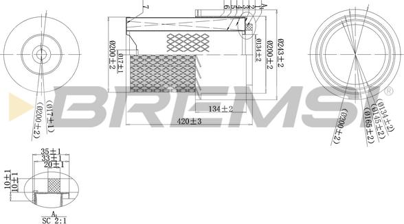 Bremsi FA2274 - Filtro aria autozon.pro