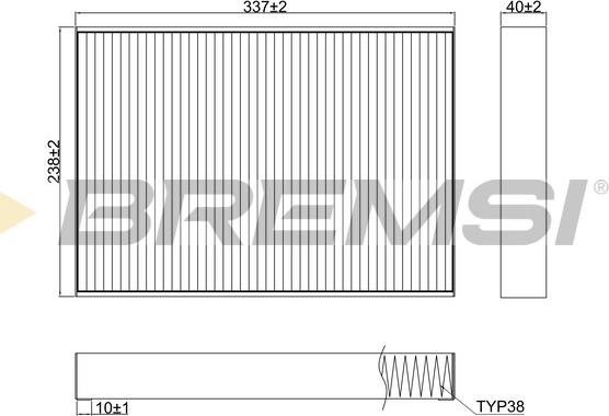 Bremsi FC0952A - Filtro, Aria abitacolo autozon.pro