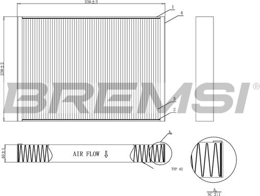 Bremsi FC0952C - Filtro, Aria abitacolo autozon.pro