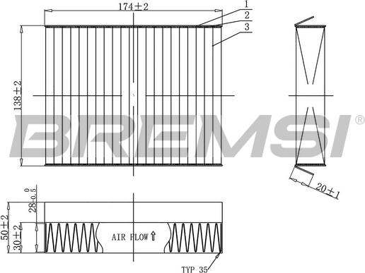 Bremsi FC0490 - Filtro, Aria abitacolo autozon.pro