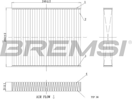 Bremsi FC0449C - Filtro, Aria abitacolo autozon.pro