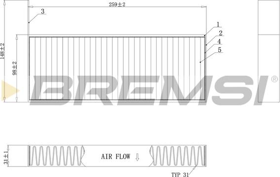 Bremsi FC0464C - Filtro, Aria abitacolo autozon.pro