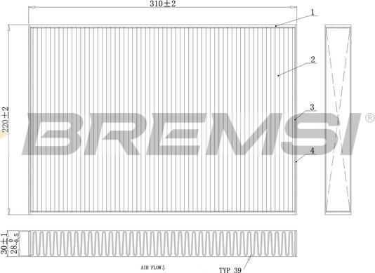 Bremsi FC0410A - Filtro, Aria abitacolo autozon.pro