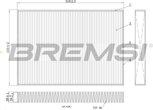 Bremsi FC0410C - Filtro, Aria abitacolo autozon.pro