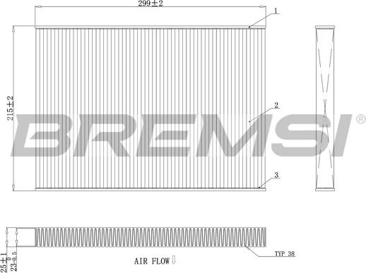 Bremsi FC0412A - Filtro, Aria abitacolo autozon.pro