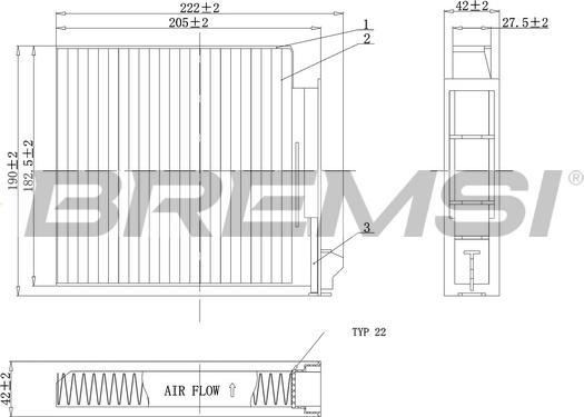 Bremsi FC0093A - Filtro, Aria abitacolo autozon.pro