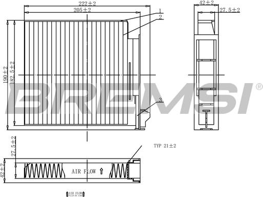 Bremsi FC0093 - Filtro, Aria abitacolo autozon.pro