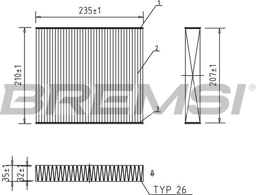 Bremsi FC0068A - Filtro, Aria abitacolo autozon.pro