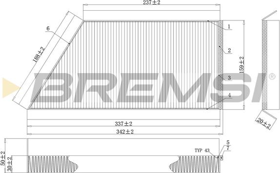 Bremsi FC0088C - Filtro, Aria abitacolo autozon.pro