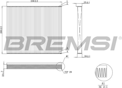 Bremsi FC0079A - Filtro, Aria abitacolo autozon.pro