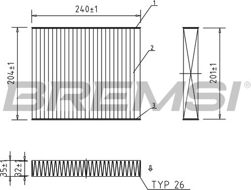 Bremsi FC0073A - Filtro, Aria abitacolo autozon.pro