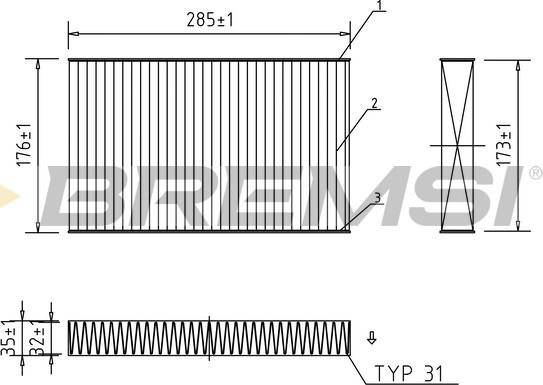 Bremsi FC0185A - Filtro, Aria abitacolo autozon.pro