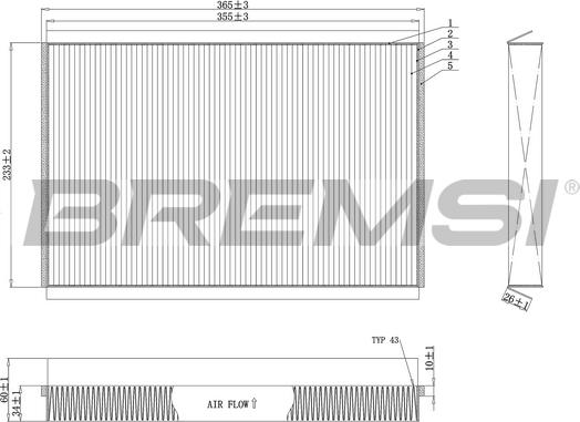 Bremsi FC0857C - Filtro, Aria abitacolo autozon.pro