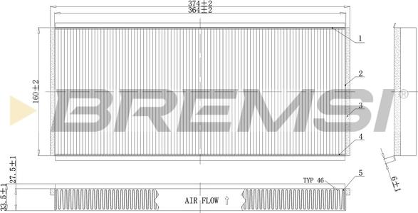 Bremsi FC1335C - Filtro, Aria abitacolo autozon.pro