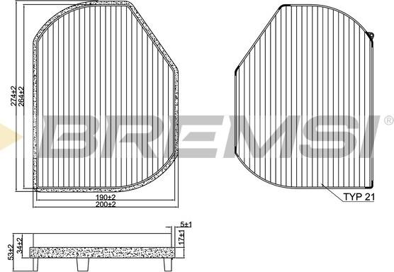 Bremsi FC1331C - Filtro, Aria abitacolo autozon.pro