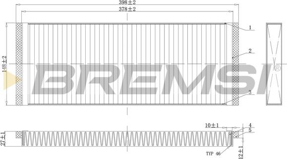 Bremsi FC1329C - Filtro, Aria abitacolo autozon.pro