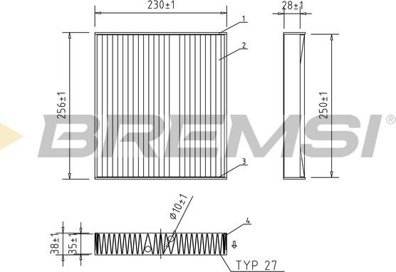 Bremsi FC2553C - Filtro, Aria abitacolo autozon.pro