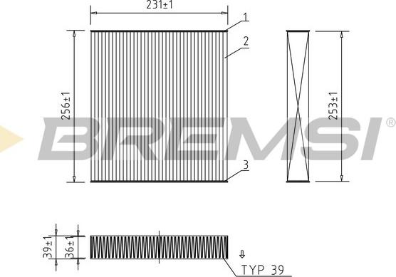 Bremsi FC2562A - Filtro, Aria abitacolo autozon.pro