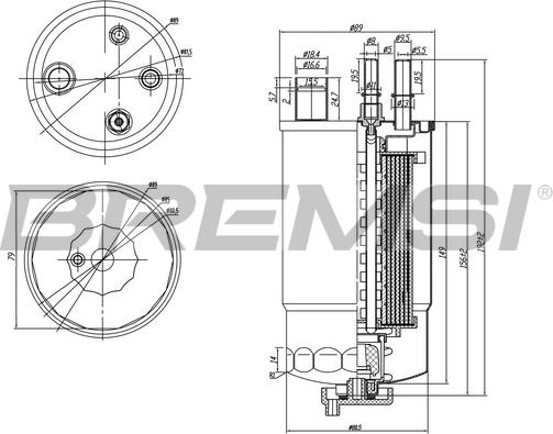 Bremsi FE0050 - Filtro carburante autozon.pro