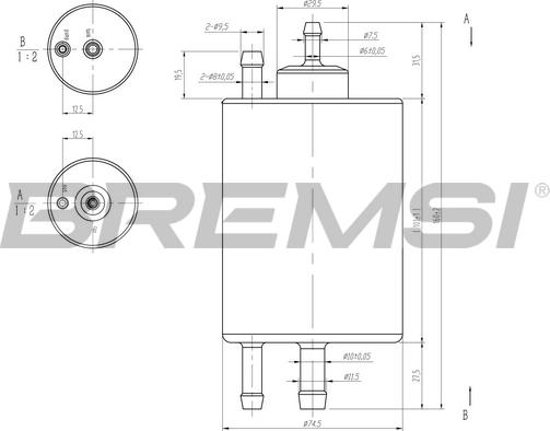 Bremsi FE0847 - Filtro carburante autozon.pro