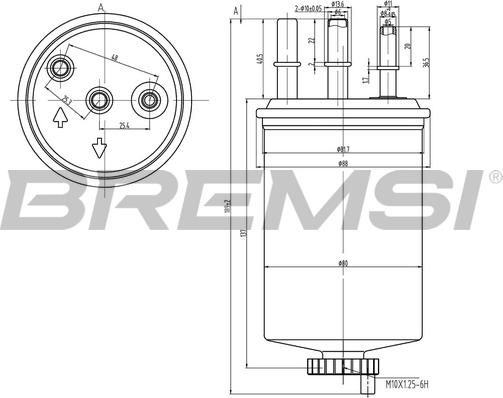 Bremsi FE0828 - Filtro carburante autozon.pro