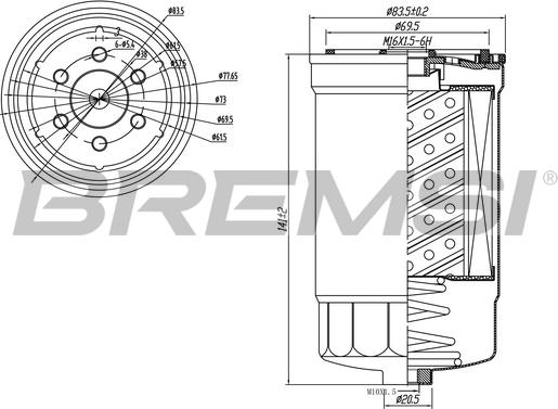 Bremsi FE0827 - Filtro carburante autozon.pro