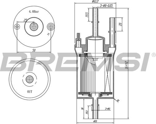 Bremsi FE0391 - Filtro carburante autozon.pro