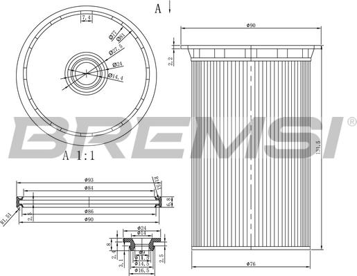 Bremsi FE0341 - Filtro carburante autozon.pro