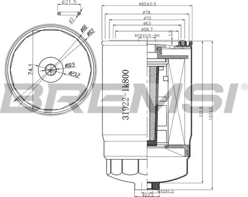 Bremsi FE0356 - Filtro carburante autozon.pro