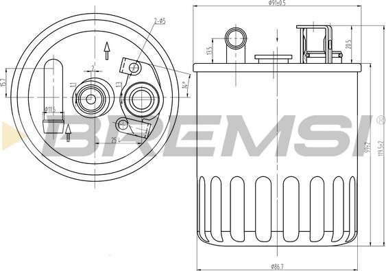 Bremsi FE0368 - Filtro carburante autozon.pro