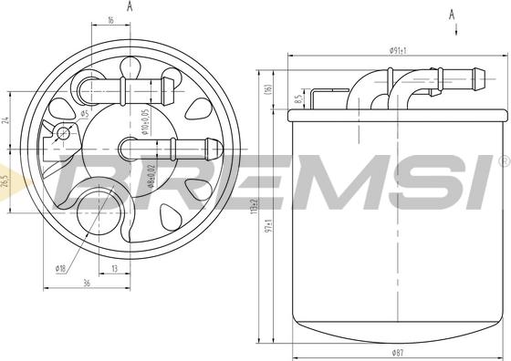 Bremsi FE0384 - Filtro carburante autozon.pro