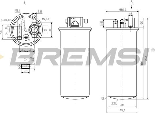 Bremsi FE0378 - Filtro carburante autozon.pro