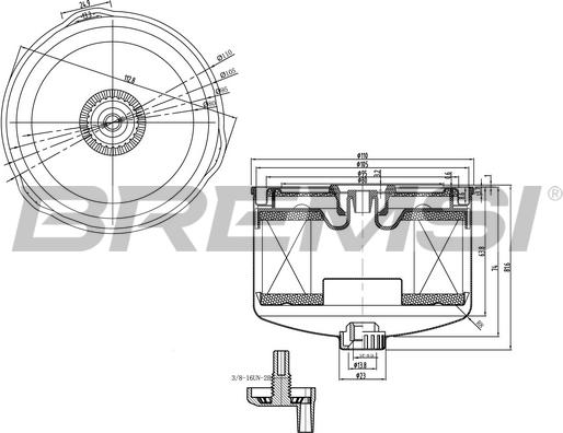 Bremsi FE0795 - Filtro carburante autozon.pro