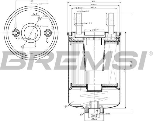 Bremsi FE0791 - Filtro carburante autozon.pro