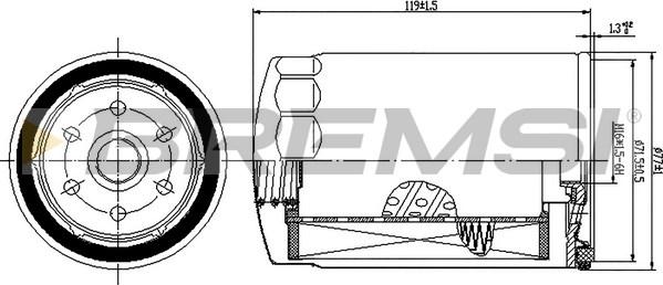 Bremsi FE1509 - Filtro carburante autozon.pro