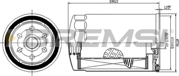 Bremsi FE1508 - Filtro carburante autozon.pro