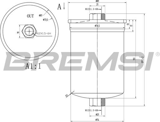 Bremsi FE1519 - Filtro carburante autozon.pro