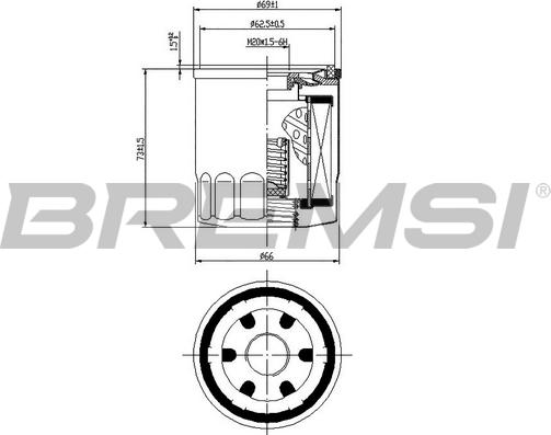 Bremsi FL0024 - Filtro olio autozon.pro