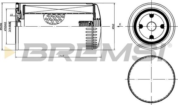 Bremsi FL1429 - Filtro olio autozon.pro