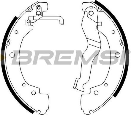 Bremsi GF0557 - Kit ganasce freno autozon.pro