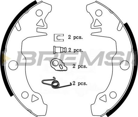 Bremsi GF0097 - Kit ganasce freno autozon.pro