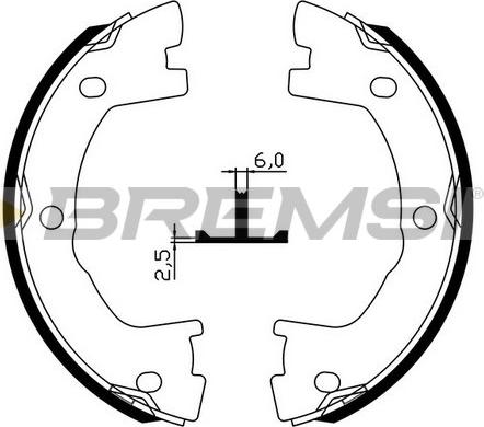 Bremsi GF0147 - Kit ganasce, Freno stazionamento autozon.pro