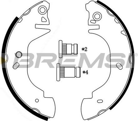 Bremsi GF0232 - Kit ganasce freno autozon.pro