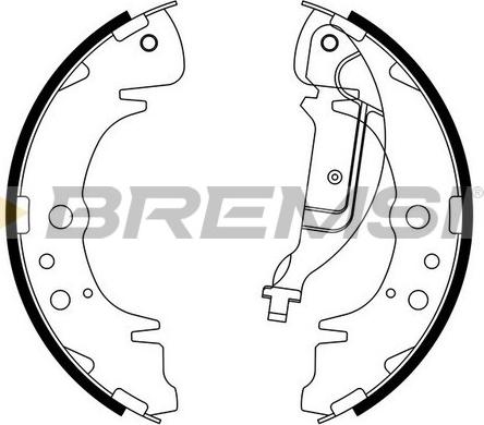 Bremsi GF0738 - Kit ganasce freno autozon.pro