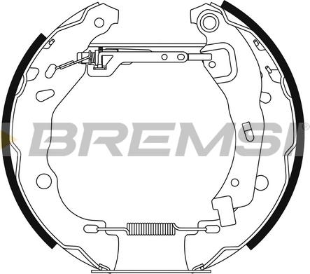 Bremsi GK0486 - Kit ganasce freno autozon.pro