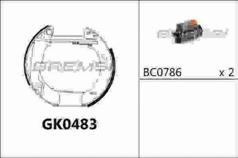 Bremsi GK0483 - Kit ganasce freno autozon.pro