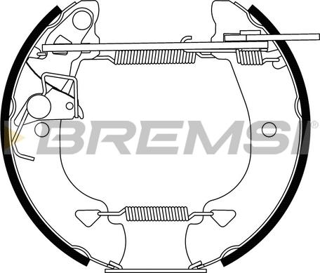 Bremsi GK0166 - Kit ganasce freno autozon.pro